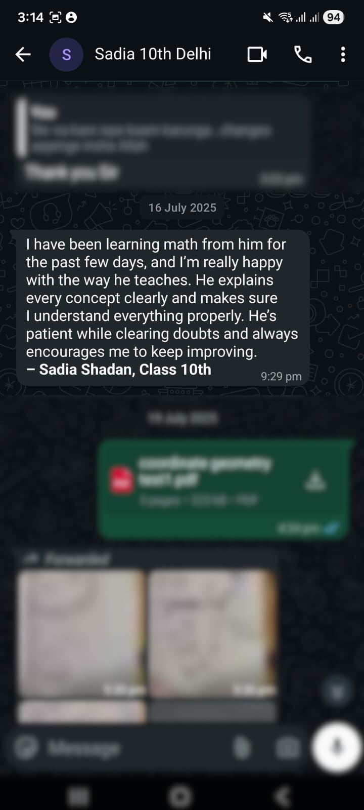 Student WhatsApp Testimonial 11