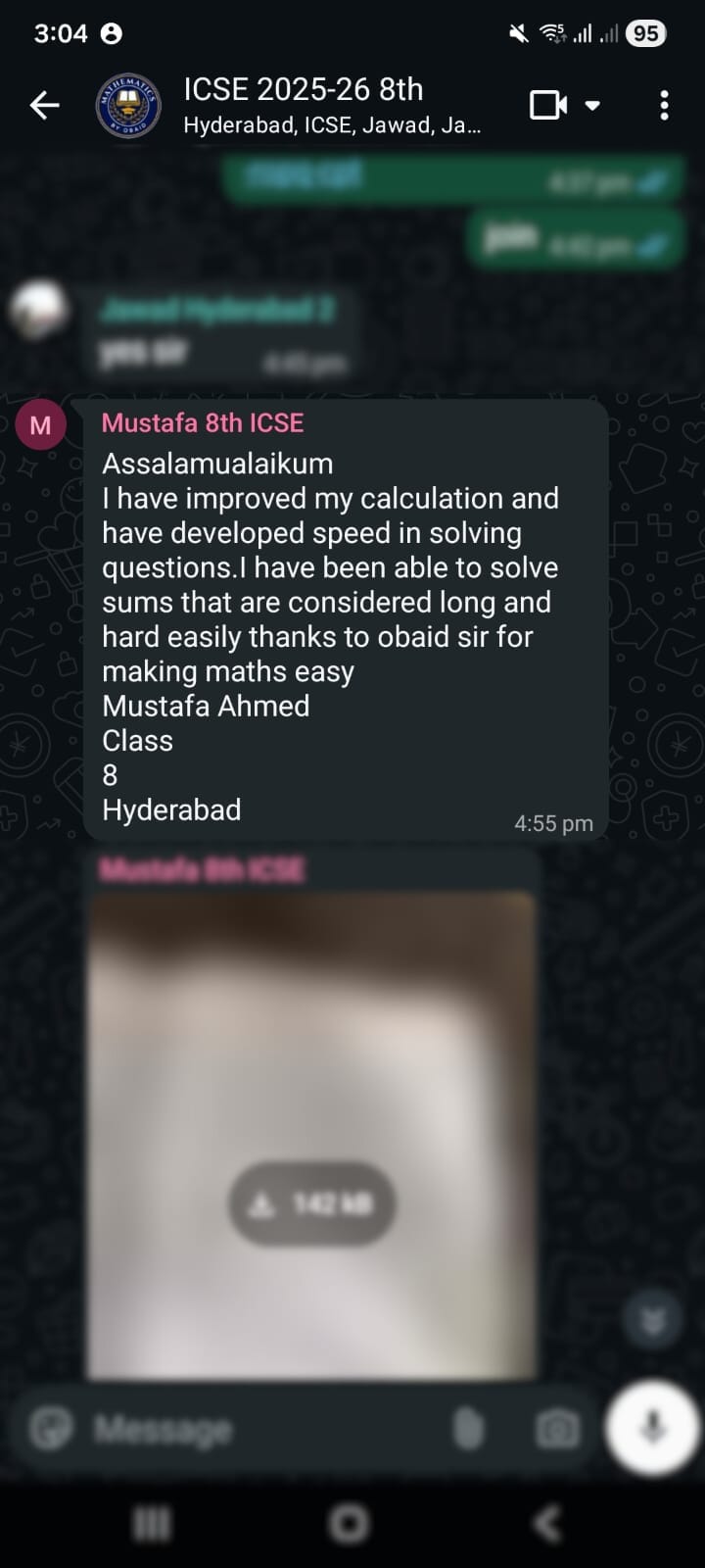 Student WhatsApp Testimonial 4