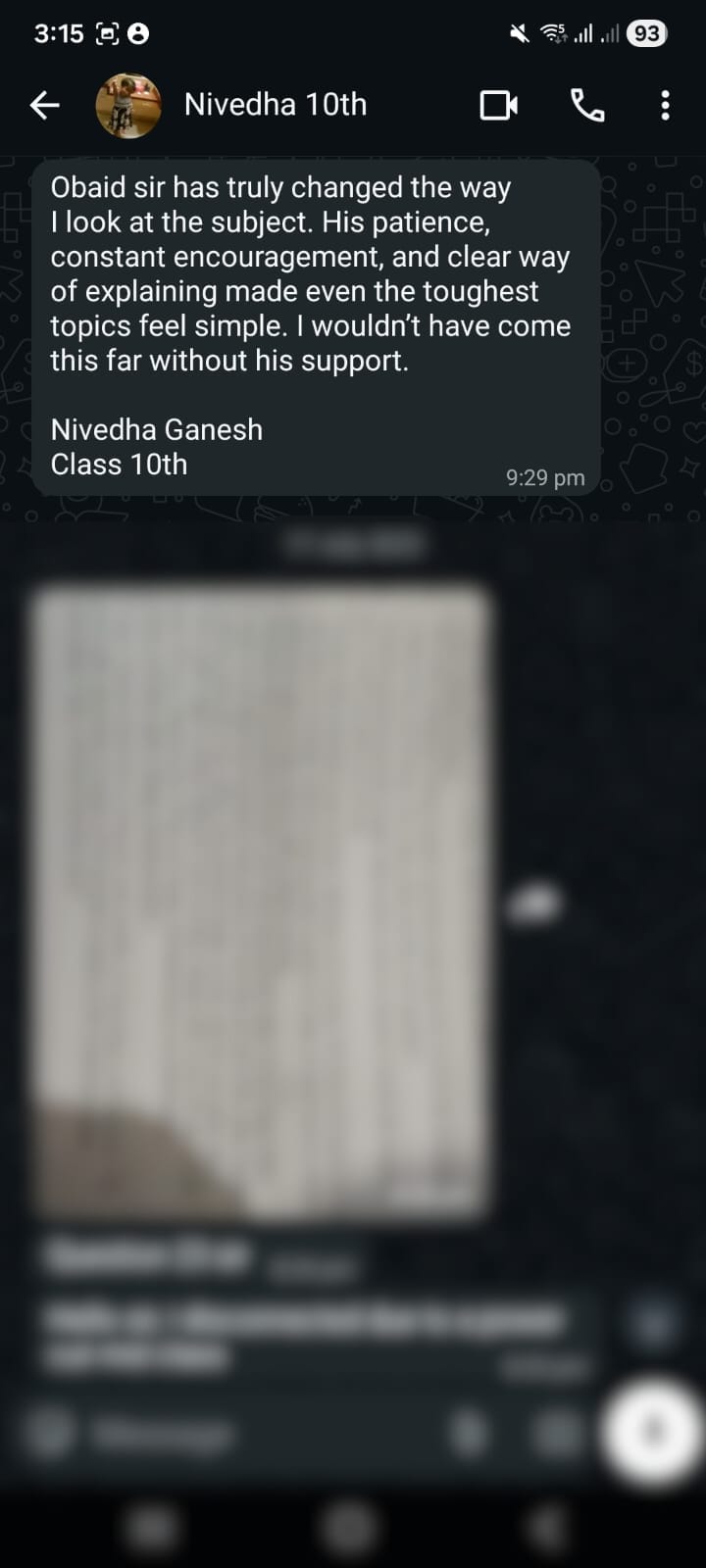 Student WhatsApp Testimonial 5